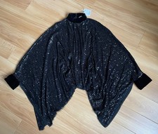 Top donna ZARA nero paillettes