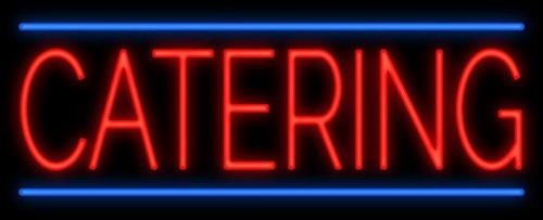 Catering x12 neon - catering, 24"x12"