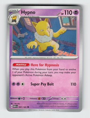 Hypno 097 165 pokemon - 097/165, 151