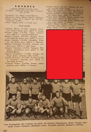 Venezia squadra foglio pagina - venezia, foglio/pagina