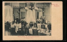 AK Hamburg-St.Pauli, Wiezel's Hotel, St. Pauli-Landungsbrücken, vista interna 