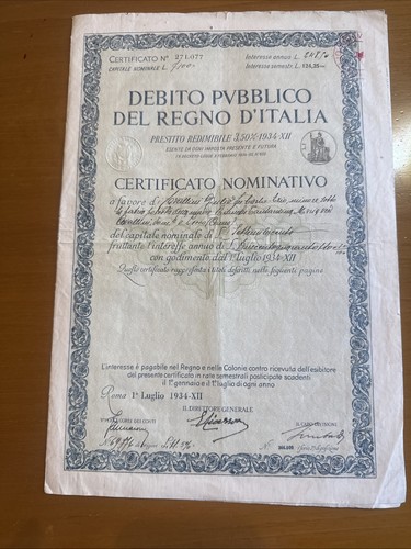Debito pubblico del regno - pubblico,