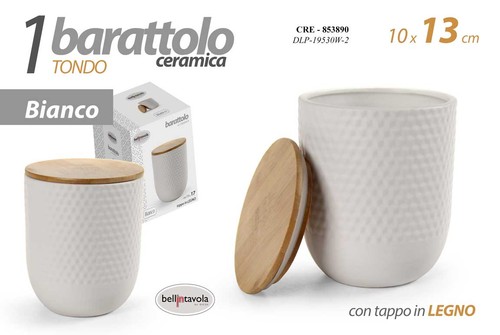 Barattolo ceramica bianca - barattolo,