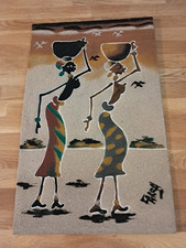 quadro moderno Legno E Sabbia (provenienza Senegal) 2 donne