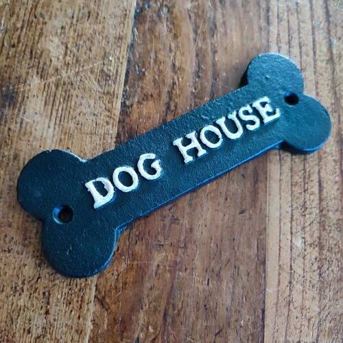 Insegna ghisa per cani - insegna,