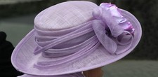 Purple wedding hat 