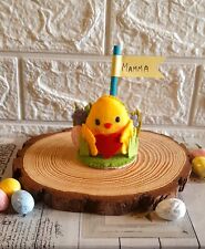 6x Pulcini Segnaposto in Pannolencio per pasqua/ compleanno/battesimo 