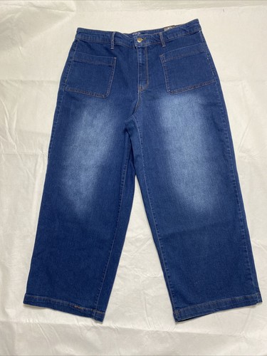 Jeans energie gamba larga crop - jeans,