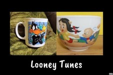 tazze tazza vintage Duffy Duck e Porky Pig Looney Tunes rare mugs cups Warner Br