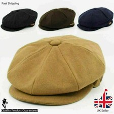 Cappello Gatsby Newsboy Wool Mix da Uomo 8 Pannelli Cianchi Grande Mela Picco Cappello Paperboy