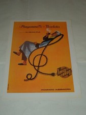 IMCARADIO ALESSANDRIA-RADIO -VECCHIA PUBBLICITA' CARTACEA DEGLI ANNI '50 IMPERD.