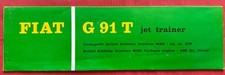 PIEGHEVOLE PUBBLICITARIO FIAT DIVISIONE AVIAZIONE JET TRAINER FIAT G 91 T