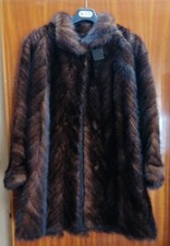 SVENDITA - VERA PELLICCIA IN CAPPOTTO DI VISONE Tg. 48/50 Col. marrone