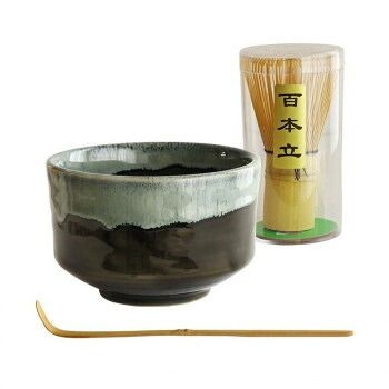 Raku chawan matcha - set, teiera