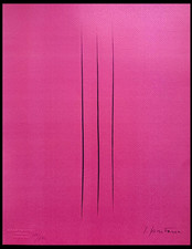 Lucio FONTANA Lithograph COA