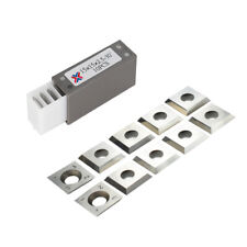 10X Inserti Tornitura Quadrati in Carburo per Inserto Router Bit Utensile Tornitura Legno 