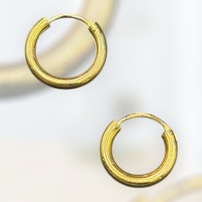 Cerchio da lobo Argento 925 Sterling  Bagno oro 18k – Donna & Uomo