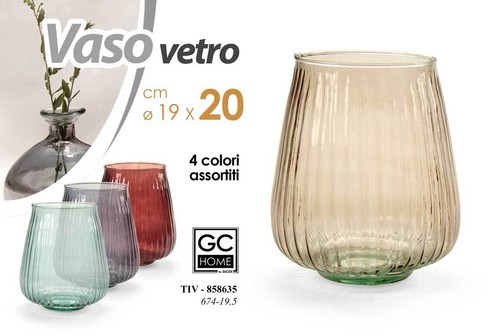 Vaso vetro colorato - vaso,