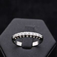 ANELLO VERETTA IN ORO 18 KT BRILLANTI NATURALI NON TRATTATI 0.45 CT CERTIFICATO