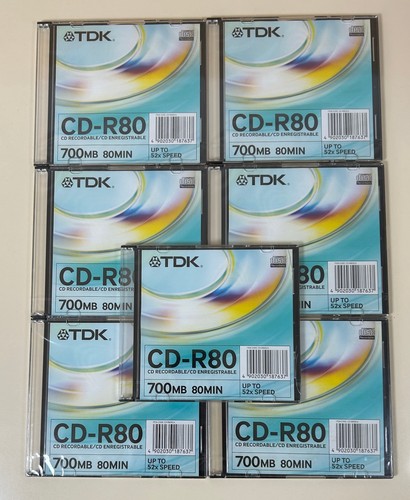 Lot tdk data 80min - lot, cd-r