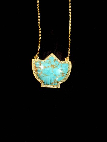 Collana pave turchese tuono - pave,
