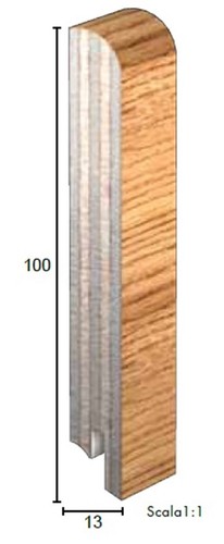 Zoccolino battiscopa legno - in,