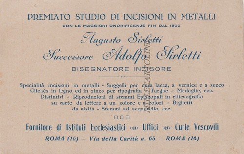 Roma studio incisioni - roma:, in