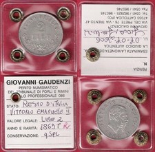 2 Lire 1863 Torino VALORE -