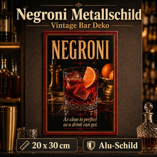 Targa metallo negroni 20x30 - in,