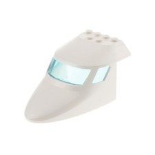 1x Lego aereo cabina di pilotaggio 6x10x4 bianco anteriore bombato finestra 4560932 87612 87613
