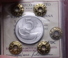 NL* Italia Repubblica 5 LIRE DELFINO 1952 FDC Perizia ESPOSITO MARCO
