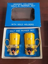 Vintage Painted Wood Salt &