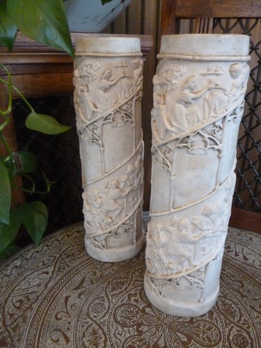 Coppia colonne gesso - in, grecia