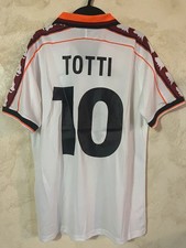 Maglia TOTTI 10 Roma away trasferta bianca vintage 98/99 Diadora tg L serie A