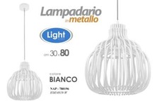 LAMPADARIO METALLO BIANCO