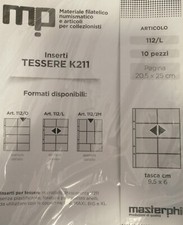 10 INSERTI FOGLI X ALBUM A 8 TASCHE X SCHEDE TELEFONICHE CARTE BIGLIETTI VISITA