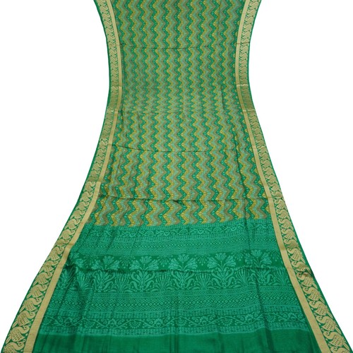 Sari vintage verde - vintage, 100%