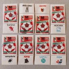 Francobolli Italia 1988 - Milan Campione d'Italia - Lotto 8 valori Usati
