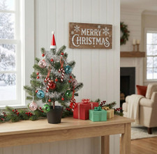 Albero di Natale Artificiale e Ornamenti, Interno/Esterno/Albero di Natale Verde, 4 3/4"