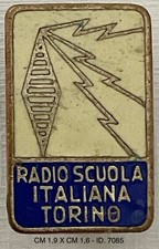 RADIO SCUOLA ITALIANA TORINO DISTINTIVO PUBBLICITARIO PROD. ANONIMO