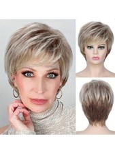 Parrucca Bionda Corta,Parrucca Bionda Liscia ,Parrucca Bionda Corta