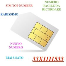 SIM GOLD NUMBER - VIP  - NUOVO MAI USATO - RARISSIMO - NUMERO FACILE 33X.1111533