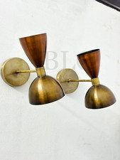 Applique da parete italiano metà secolo Diabolo lampada comodino coppia regal...