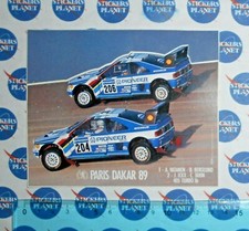 ADESIVO STICKER VINTAGE AUTOCOLLANT AUTO TUNING PEUGEOT PARIS DAKAR 89