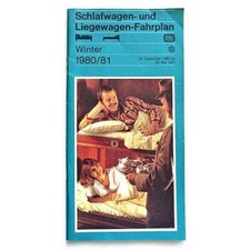 Ferrovie orario Treni Notte pocket DB Schlafwagen und Liegewagen 1980/81 