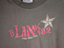 (L) T-shirt ragazza punk rock Blink 182 indossata taglia large