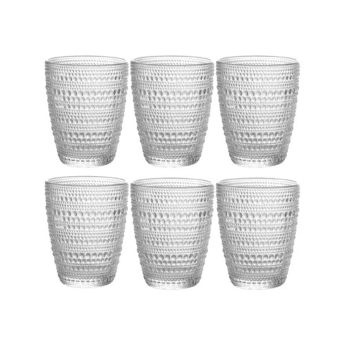 Set bicchieri vetro bolle - vetro,
