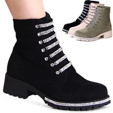 Stivaletti Da Donna In Velluto Con Glitter Worker Biker Plateau Booties