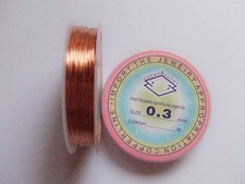 20mt /rotolo di filo in rame placcato 0.3mm colore rame bijoux