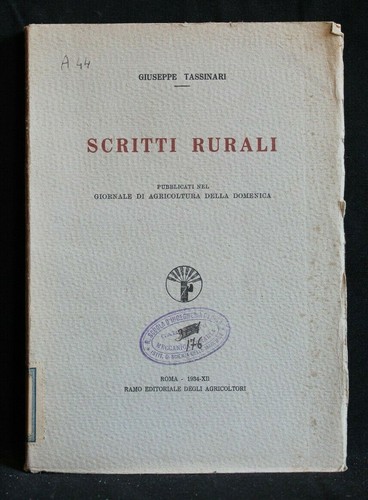 Scritti rurali giuseppe - scritti,